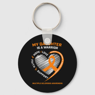 Warrior Daughn Bära Orange Många Sclerosis Aw Nyckelring
