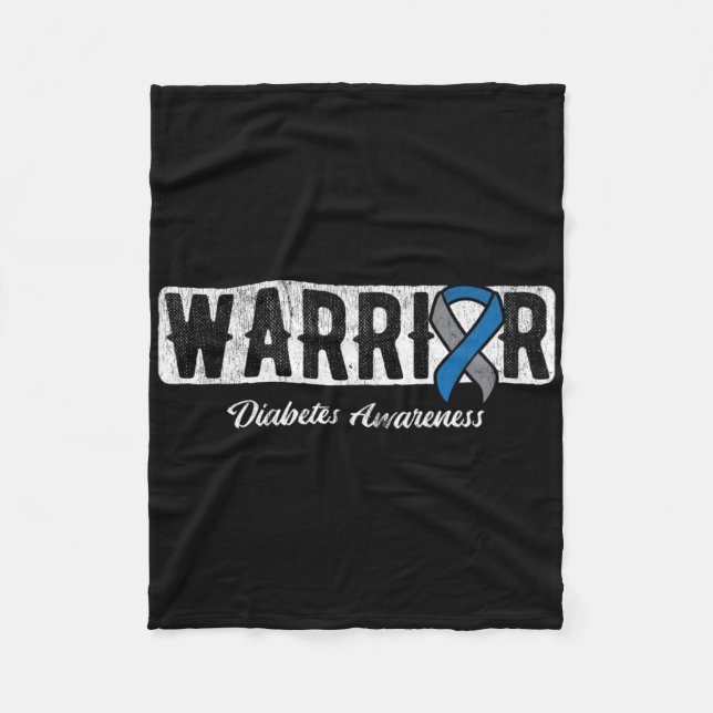 Warrior Diabetes Medvetenhet  Fleecefilt (Framsidan)