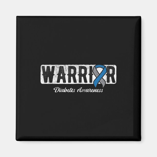 Warrior Diabetes Medvetenhet  Magnet (Framsidan)