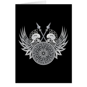 Warrior-Döskallar Hälsningskort