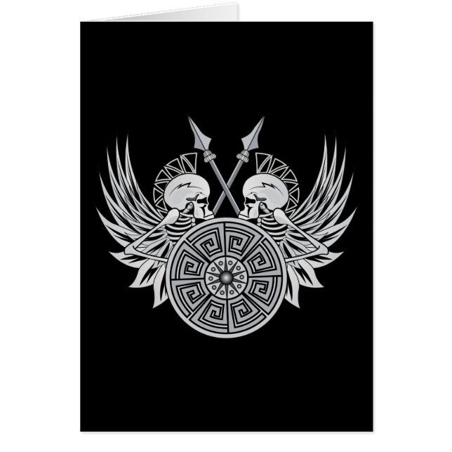 Warrior-Döskallar Hälsningskort (Framsidan)