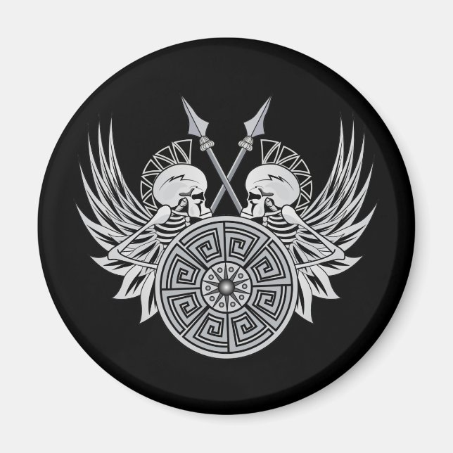 Warrior-Döskallar Magnet (Framsidan)