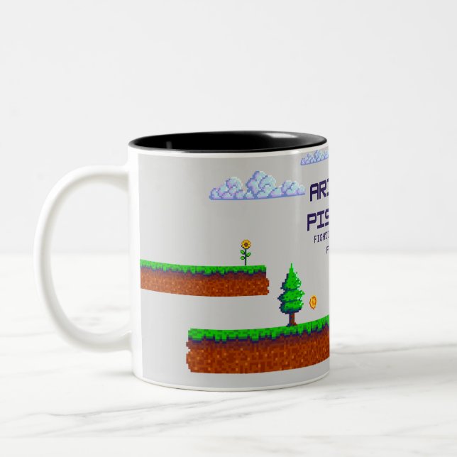 Warrior Dreamer - Aries Sol, Pisces Måne Zodiac Mu Två-Tonad Mugg (Vänster)