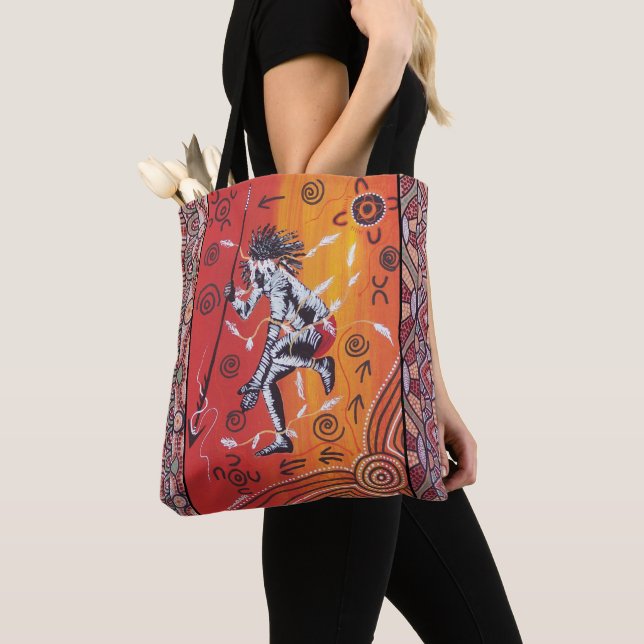 Warrior Dreamtime Tote Bag Tygkasse (Närbild)
