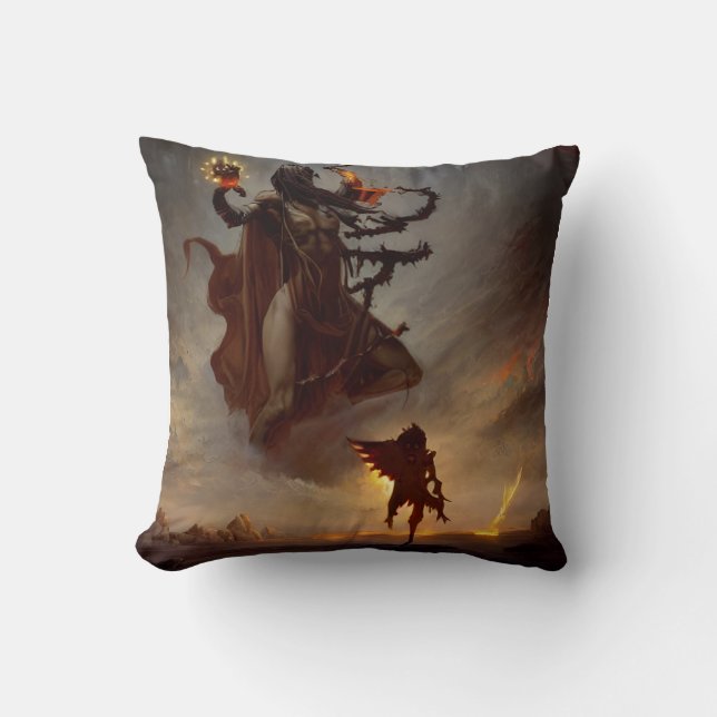Warrior Fantasy Pillow Kudde (Framsida)