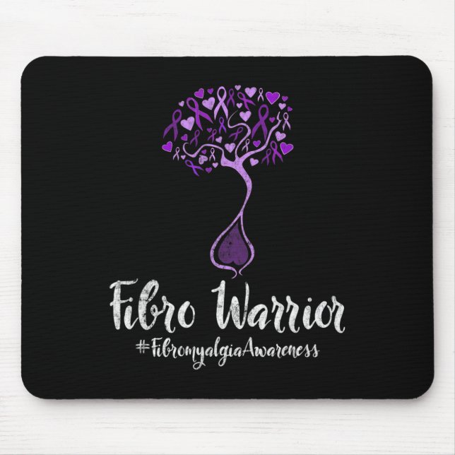 Warrior - Fibromyalgia-stöd och medvetenhet Musmatta (Framsidan)
