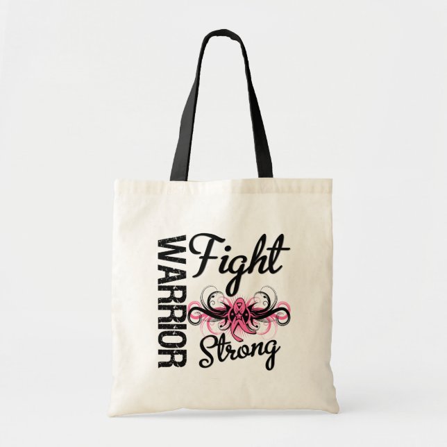 Warrior Fight Strong Breast Cancer Tygkasse (Framsidan)