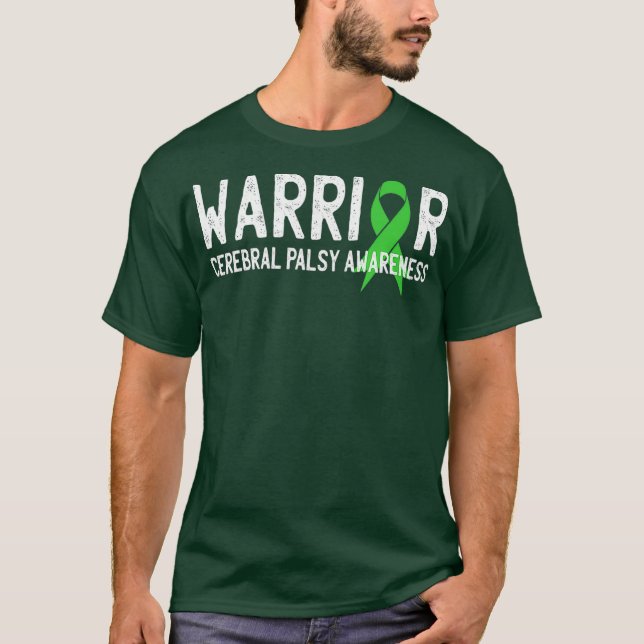 Warrior Fighter Cerebral Palsy Awareness CP T Shirt (Framsida)
