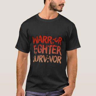 Warrior Fighter Survivor Semiolon Tal Health Awar T Shirt