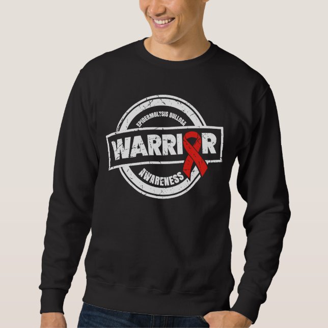 "Warrior" för Epidermolysis Bullosa Awareness Mon Lång Ärmad Tröja (Framsida)