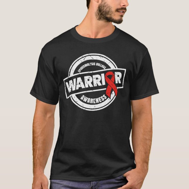"Warrior" för Epidermolysis Bullosa Awareness Mon T Shirt (Framsida)