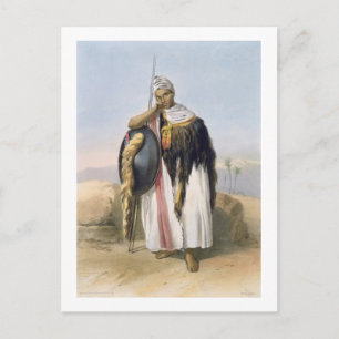 Warrior från Amhara, Etiopien, illustration från " Vykort