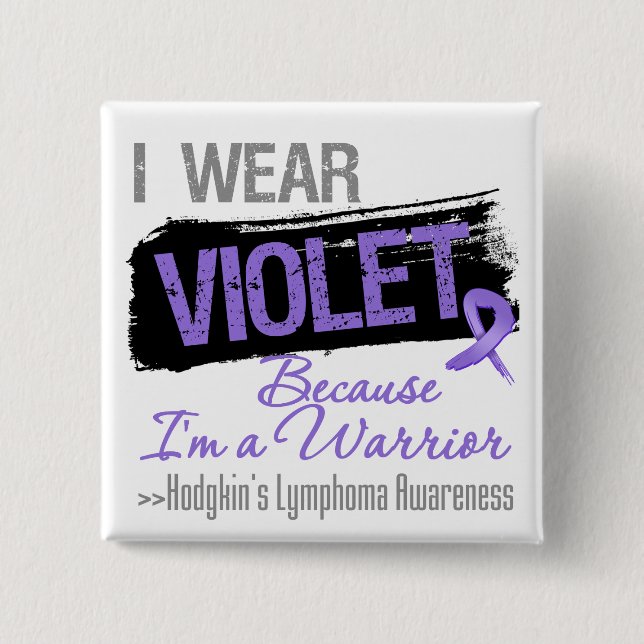 Warrior - Hodgkins Lymphoma Ribbon Knapp (Framsida)