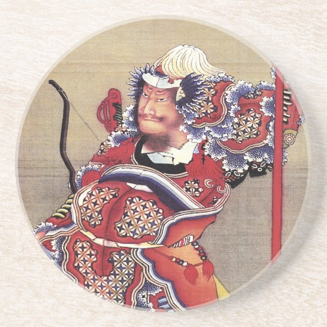 Warrior, Hokusai japansk finkonst Underlägg (Framsidan)