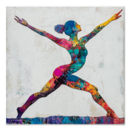 Warrior II Pose Glossy Poster Perfect Poster