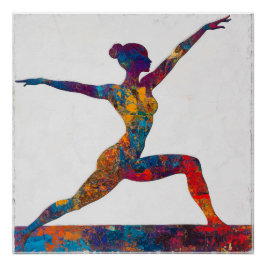 Warrior II Pose Glossy Poster Perfect Poster