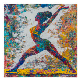 Warrior II Pose Glossy Poster Perfect Poster