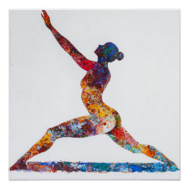 Warrior II Pose Glossy Poster Perfect Poster