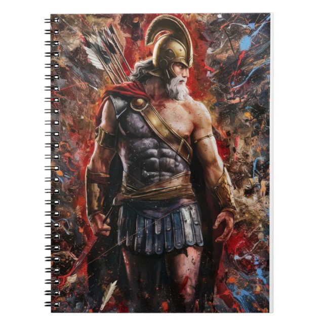 Warrior in Battle Stance Anteckningsbok (Framsidan)