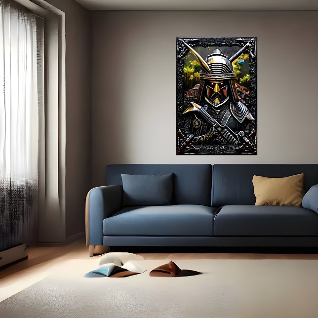 Warrior in black armor | AI Art Poster (Skapare uppladdad)