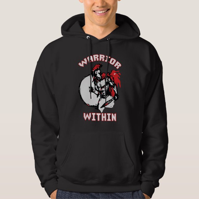 Warrior inom sweatshirt med luva (Framsida)