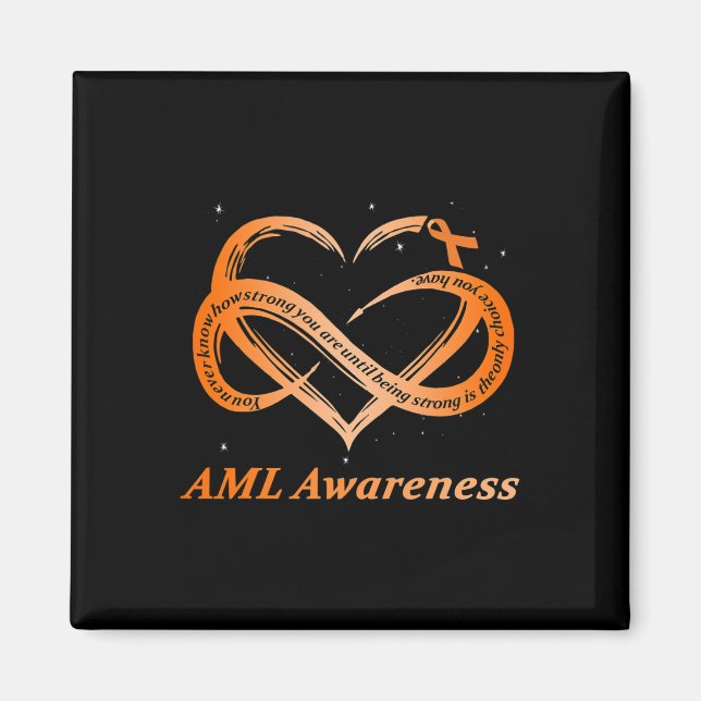 Warrior jag är Bra Akute Myeloid Leukemia Awarenes Magnet (Framsidan)
