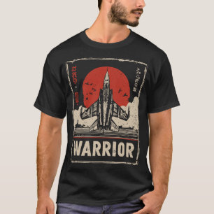 Warrior Jet Fighter Military Aviation Design T Shirt