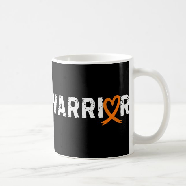 Warrior Kidney Cancer Fighter Kärlek Heart Orange  Kaffemugg (Höger)