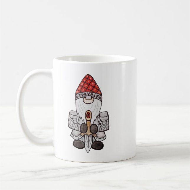 Warrior Knight Gnome Kaffemugg (Vänster)