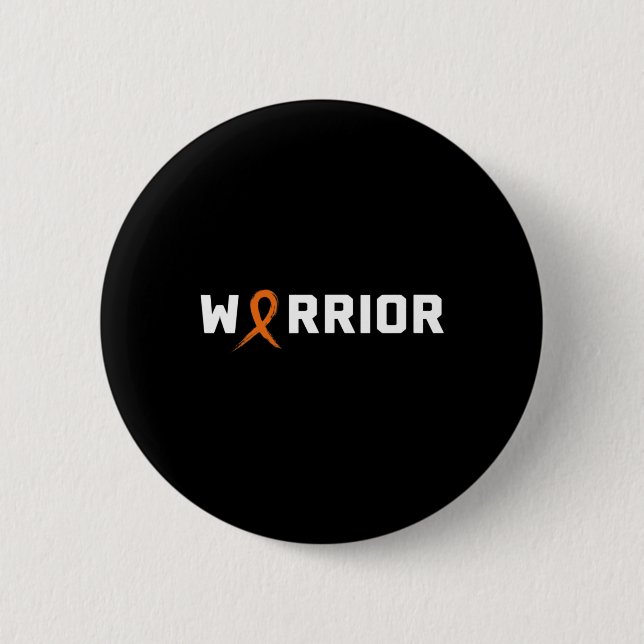 WARRIOR LEUKEMIA SHIRT - Medvetenhet om blodcancer Knapp (Framsida)