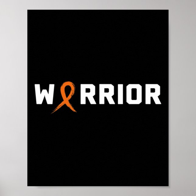 WARRIOR LEUKEMIA SHIRT - Medvetenhet om blodcancer Poster (Framsidan)