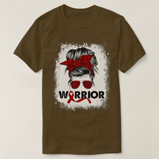 Warrior Många Myeloma Cancer Awareness Burgundy T Shirt (Design framsida)