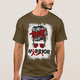 Warrior Många Myeloma Cancer Awareness Burgundy T Shirt