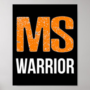Warrior Många Sclerosis Awareness Poster