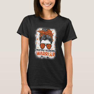 Warrior Messy Bun Leopard Många Sclerosis A. T Shirt
