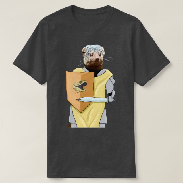 Warrior Mongoose Knight  T Shirt (Design framsida)