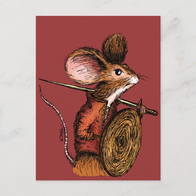 Warrior Mouse Vykort (Framsida)