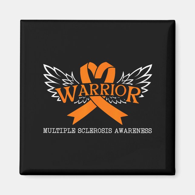 Warrior - Multipel Skleros Medvetenhet Månad Orang Magnet (Framsidan)