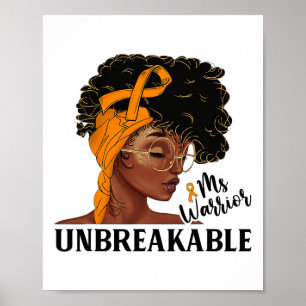 Warrior Obrytable Black Woman Crps Awareness Poster