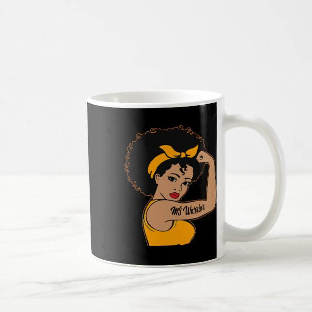 Warrior Obrytable Många Sclerosis Afro Black Kaffemugg (Höger)