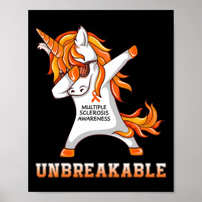 Warrior Obrytable Många Sclerosis Awareness U Poster (Framsidan)