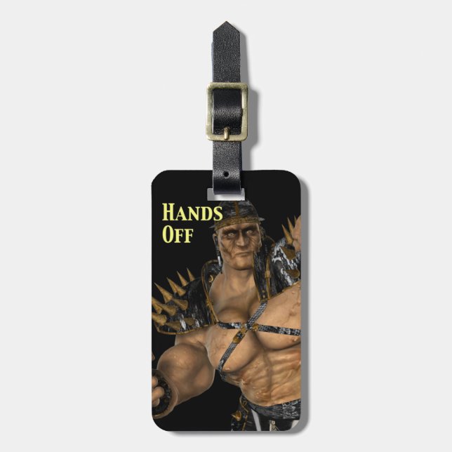 Warrior Ogre Says Händer av Easy ID Personlig Bagagebricka (Vertikal Framsida)