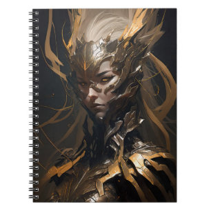 Warrior Porträtt Fantasy Painting Vild Spirit Anteckningsbok