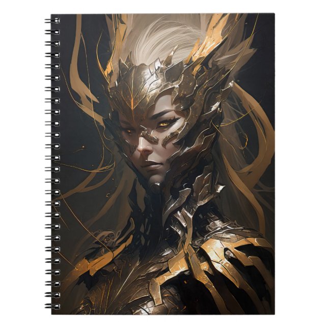Warrior Porträtt Fantasy Painting Vild Spirit Anteckningsbok (Framsidan)