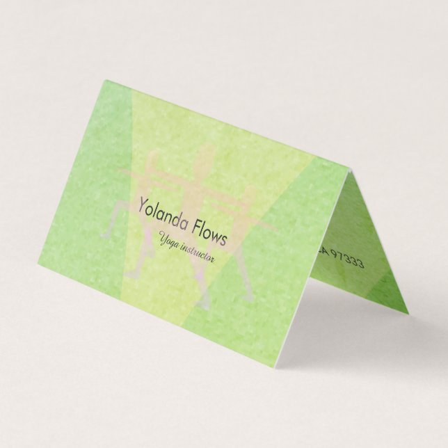 Warrior Pose Yoga Visitkort (Framsida)