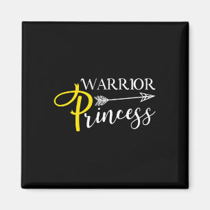Warrior Princess Childature Cancer Awareness Magnet