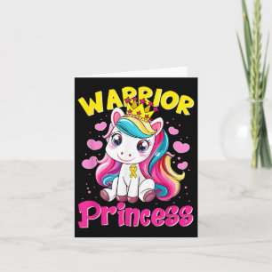 Warrior Princess Unicorn Girls Childnature Cancer Kort