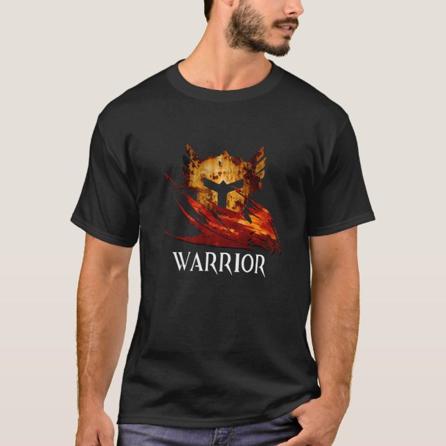 Warrior Profession Fantasy Medieval Mmorpg Gamer T Shirt (Framsida)