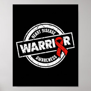 Warrior Red Ribbon Products presenterar hjärtsjukd Poster
