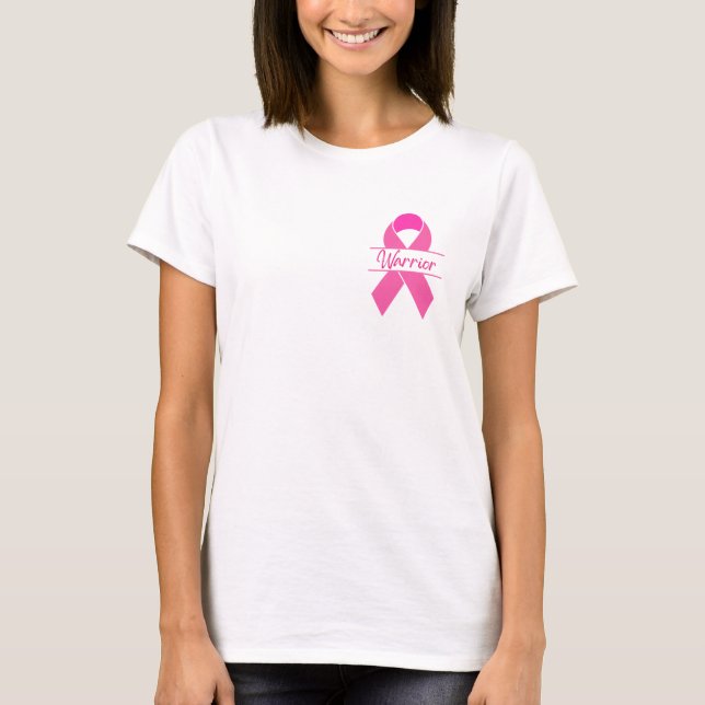 Warrior Rosa Ribbon T-Shirt (Framsida)